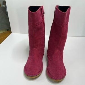 Naturino Garnet Hill Fuchsia Suede Boots- #8